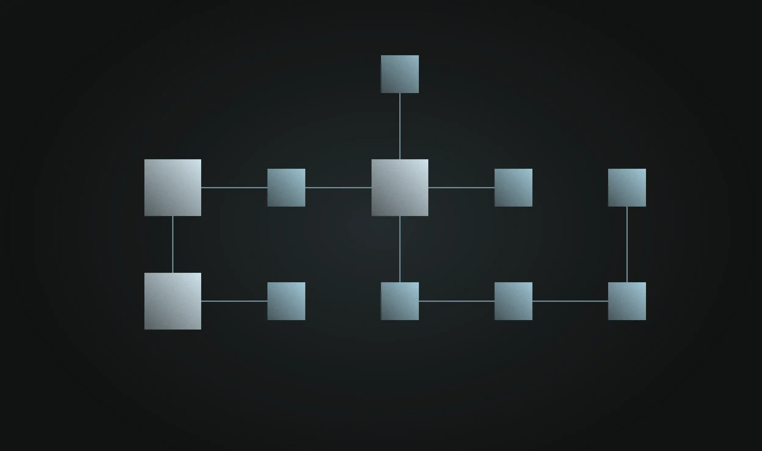 Light blue cubes connected into a network